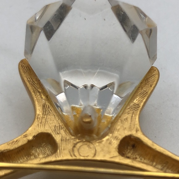 Vintage Oversized Statement Piece Engagement Ring  Pin - Picture 4 of 6